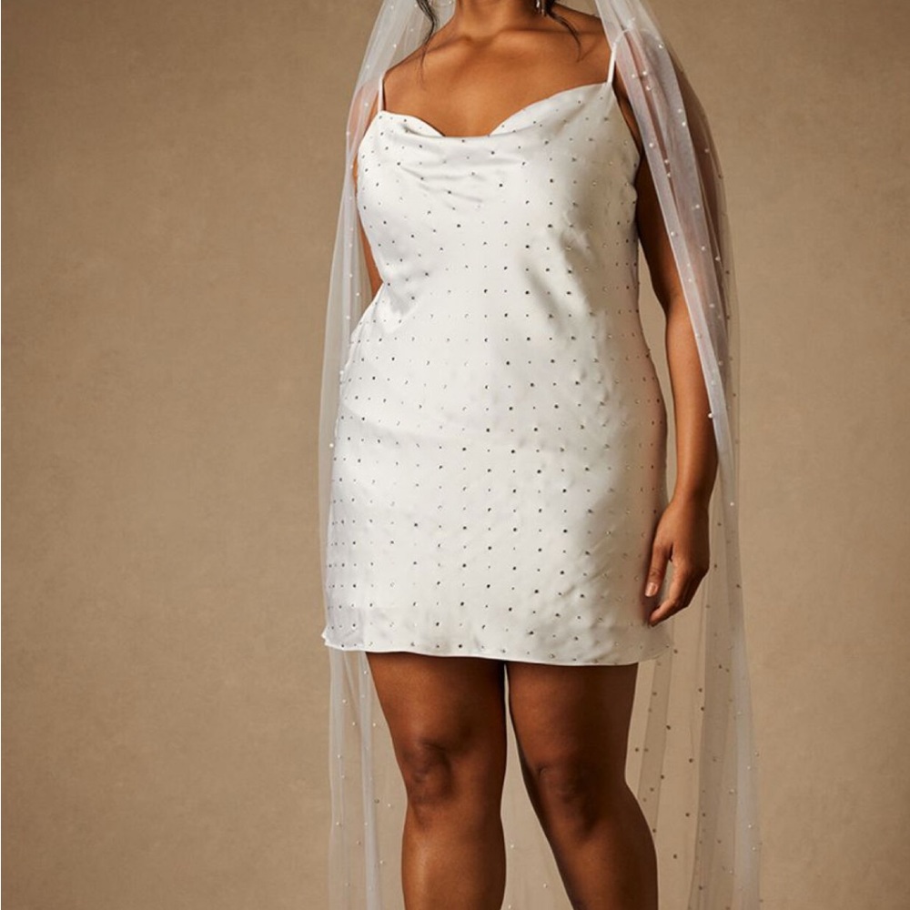 Bridal by Eloquii Strappy Mini Dress Size 14